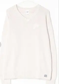 GAP リラックスフィット Vネックセーター　ホワイト