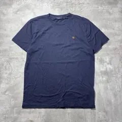 アバクロ　Tシャツ ネイビー ロゴ　ワンポイント　L 5753のサムネイル