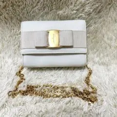 Salvatore Ferragamo ショルダーバッグ ヴァラリボン チェーン