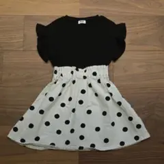 BREEZE 半袖ドット柄ワンピース 100