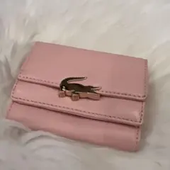 LACOSTE ピンク 三つ折り財布のサムネイル
