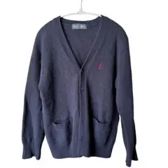 【EAST BOY】ネイビー Vネック カーディガン