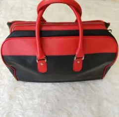 GHERARDINI  ボストンバッグ　PVC　BLK　無地　ブラック　レッド