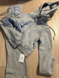 GRL グレー フード付きセットアップ