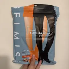 ベルミス裏起毛タイツブルベカラーM