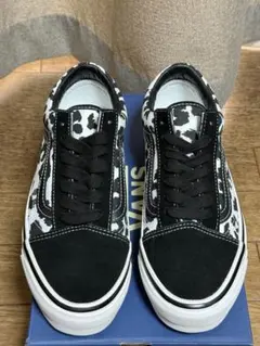 ヴァンズ LX オールド スクール レオパード カプセル ブラック 24cm