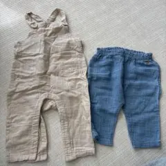 GAP ギャップ　ベージュオーバーオールとパンツ
