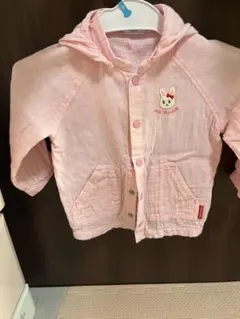 ミキハウス ピンク フード付きジャケット 80