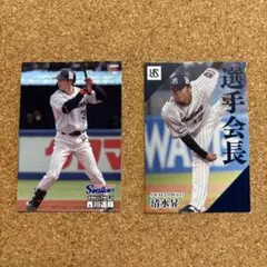 プロ野球チップスカード2024 東京ヤクルトスワローズ 西川遥輝＆清水昇