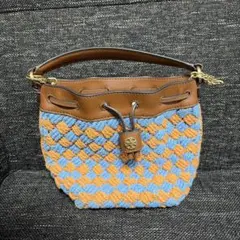 Tory Burch マルチカラー 2WAYショルダーバッグ 編み込みレザー - メルカリ