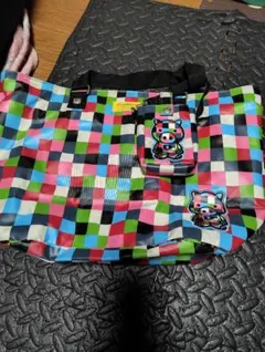 drug stores カラフルチェック トートバッグ