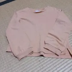 西松屋　長袖　トレーナー　くすみオレンジ　140のサムネイル