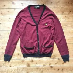 Lyle & Scott カーディガン バーガンディ ウールのサムネイル