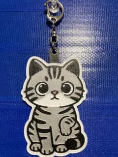 サバトラ猫 3Dプリンタキーホルダー