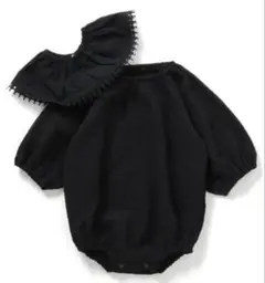 アプレレクール　ブラック ロンパース 80