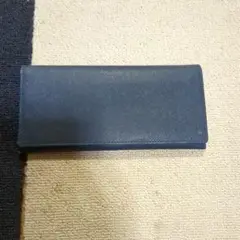 ネイビー レザー 二つ折り財布　アビエス