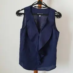 【美品】ナラカミーチェNARACAMICIE ラッフルデザインノースリーブトップ