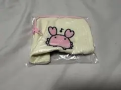 よこみぞゆりの　なんでもいきもの　もこもこ刺繍ポーチ　カニ　かに　ガチャ