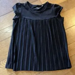 ELFINDOLL ブラック プリーツ Tシャツ 130 冠婚葬祭