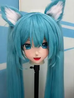 在庫あり】全頭面 初音ミク 着ぐるみ マスク コスプレ コスチューム