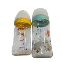 Pigeon ピジョン哺乳瓶 2本セット160ml&240ml 耐熱ガラス性