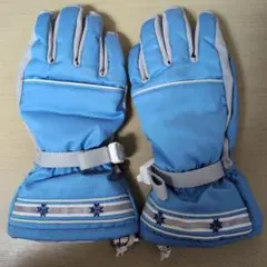 スキー雪遊びなど　グローブ　ブルー。Mサイズ。