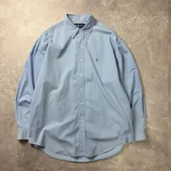 Ralph Lauren〈BD長袖シャツ サックスブルー L 90s 00s〉