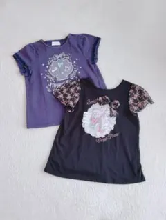 mezzo piano Tシャツ ネイビーブラック2枚セットのサムネイル