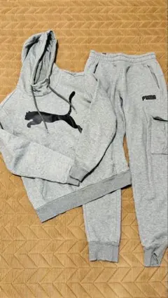 PUMA グレー ジャージ上下セット！XSサイズ裏起毛