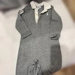 Ralph Lauren グレー 長袖ロンパース 9M 60.70-80
