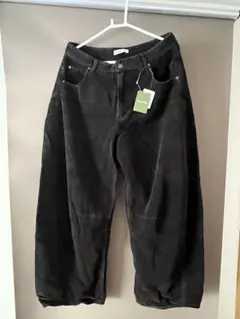 FREAK'S STORE 黒 コーデュロイ ワイドパンツ