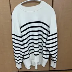 ユニクロ　ボーダーニットソー　L