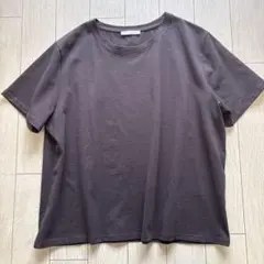 ZARA コットン100％　ダークブラウン　オーバーサイズTシャツのサムネイル