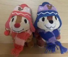 チップとデール　ディズニー ぬいぐるみ マスコット 2体セット