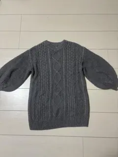 BREEZE ケーブル編み バルーンスリーブ ワンピース120