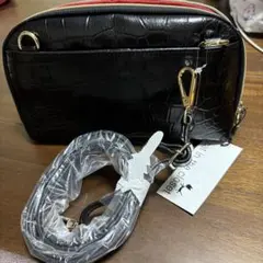 cat in the closet ブラック ウォーレットショルダーバッグ