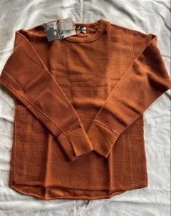 34 XS Loop&Weft クルーネック サーマル 長袖 R.オレンジ