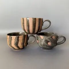 美濃焼　マグカップ　FOLK ART 3点セット