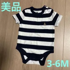【美品】GAP 半袖　ロンパース　ボーダー