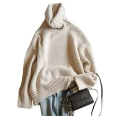 美品 ギャルリーヴィー ファインウール ハイネック プルオーバー S