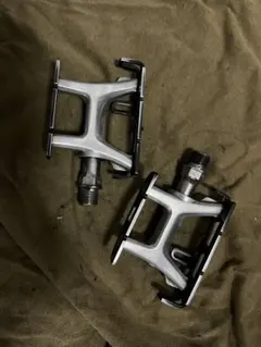 美品ミカシマペダル MKS RX-1 fit Qダブルストラップ黒ピスト競輪