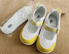 【新品未使用】イフミー上履き17.5cm ホワイト/イエロー幼稚園保育園