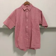 old uniqlo ギンガムチェック シャツ 短丈 ボックス y2k 紺タグ