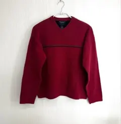 AMERICAN EAGLE OUTFITTERS 赤 Vネックセーター L
