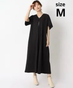 新品未使用‼️ Eprouve 半袖　ジップアップ　ワンピース　ブラック　M