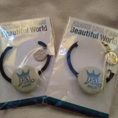 【新品】ARASHI Beautiful World ヘアアクセサリー緑２点