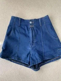 Heather ハイウエスト デニムショートパンツ