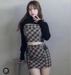 andmary Luna check set up ルナチェックセットアップ