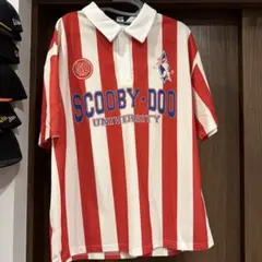 SCOOBY-DOO UNIVERSITY ポロシャツ レッド ホワイト Lのサムネイル