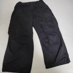 GU ブラック スーパーワイドカーゴパンツ